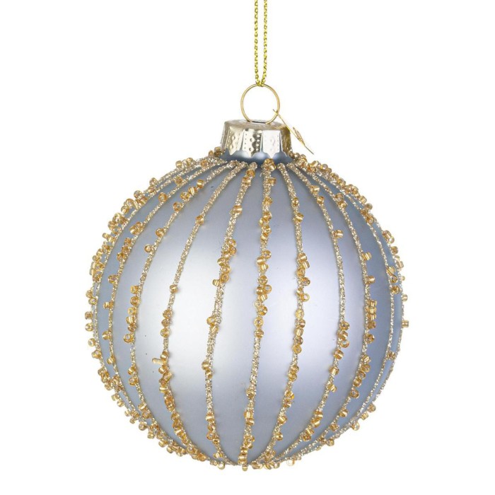 SFERA VETRO STRING PERLA D80